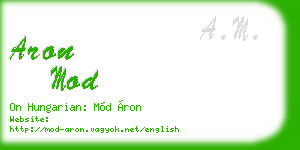 aron mod business card